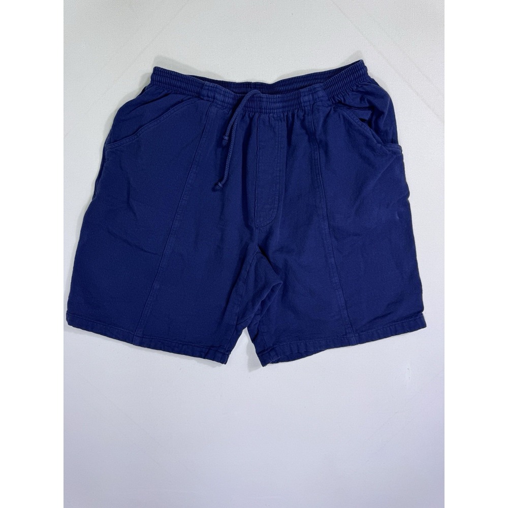 Vintage Thousand Mile USA Hiking Shorts Mens XL Blue Cotton Sweat Pockets